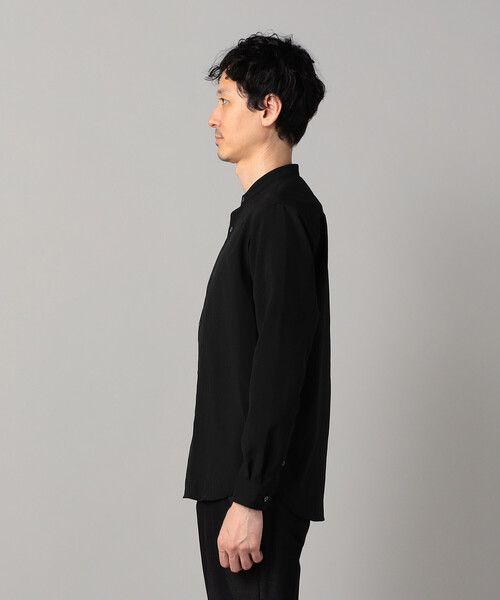 COMME CA MEN(コムサメン)の「ウールライク ノンアイロン ドライトロ バンドカラーシャツ(シャツ/ブラウス・メンズ・グレー/ブラック・M/S/L)」の9枚目の写真