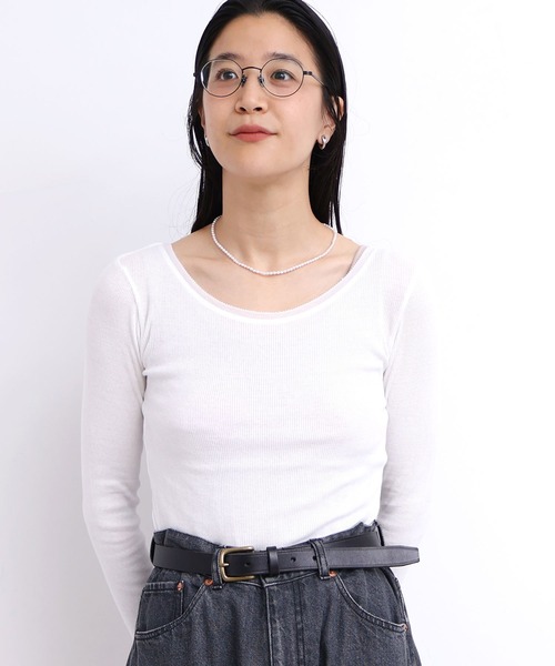 fig London(フィグロンドン)の「_ジンバテレコ long sleeve pullover(Tシャツ/カットソー・レディース・ホワイト/ブラック・FREE)」の1枚目の写真