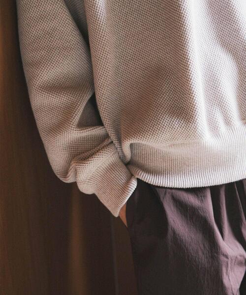 crepuscule（クレプスキュール）の「『別注』crepuscule×URBAN RESEARCH　Moss Stitch V Pullover（ニット/セーター・メンズ・ベージュ/ブラウン/ブラック・1/2）」の5枚目の写真