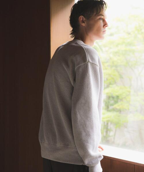 crepuscule（クレプスキュール）の「『別注』crepuscule×URBAN RESEARCH　Moss Stitch V Pullover（ニット/セーター・メンズ・ベージュ/ブラウン/ブラック・1/2）」の6枚目の写真