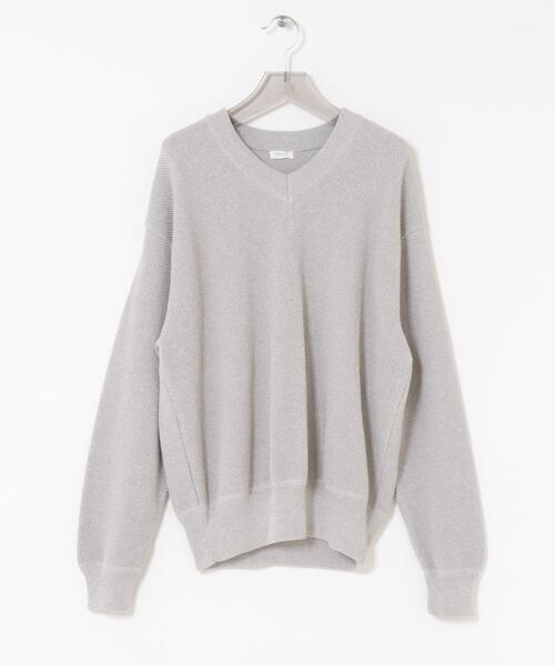 crepuscule（クレプスキュール）の「『別注』crepuscule×URBAN RESEARCH　Moss Stitch V Pullover（ニット/セーター・メンズ・ベージュ/ブラウン/ブラック・1/2）」の13枚目の写真