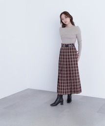NATURAL BEAUTY BASIC（ナチュラルビューティーベーシック）の「◇ベルテッドチェックプリーツスカート（スカート・レディース）」