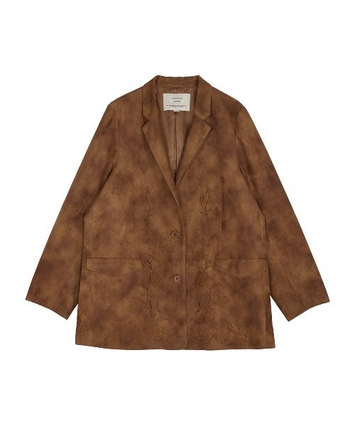 SYNTHETIC SUEDE EMBROIDERY JACKET（テーラードジャケット）｜Ameri
