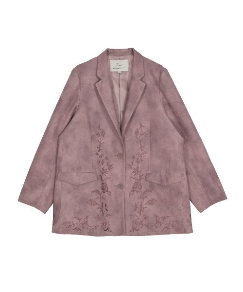 SYNTHETIC SUEDE EMBROIDERY JACKET（テーラードジャケット）｜Ameri