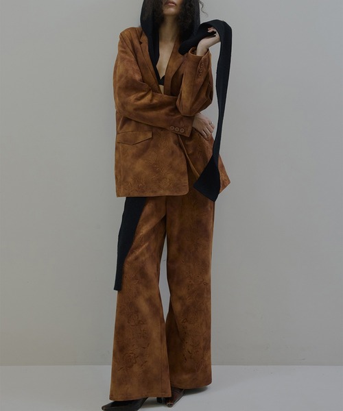 SYNTHETIC SUEDE EMBROIDERY JACKET（テーラードジャケット）｜Ameri