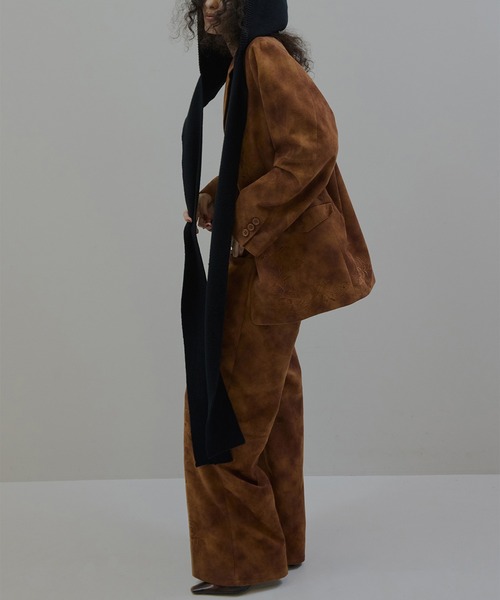 Ameri（アメリ）の「SYNTHETIC SUEDE EMBROIDERY JACKET（テーラードジャケット・レディース・ブラック/キャメル/ピンク・SMALL/MEDIUM）」の18枚目の写真