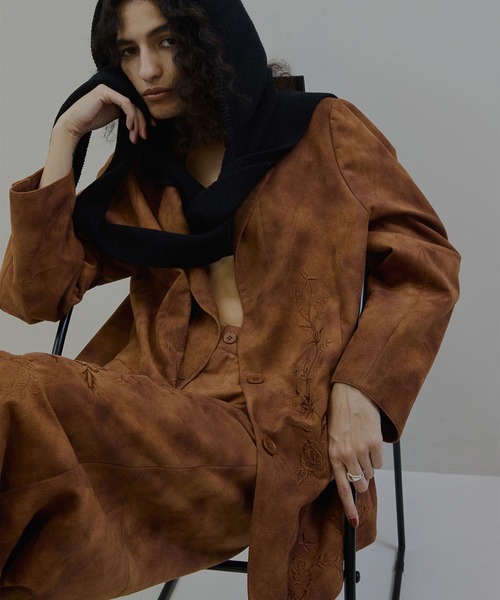 SYNTHETIC SUEDE EMBROIDERY JACKET（テーラードジャケット）｜Ameri