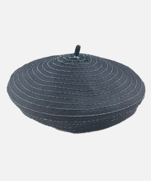 HUNTISM（ハンティズム）の「Denim Braid Beret（ハンチング/ベレー帽・メンズ・インディゴブルー・ONE SIZE）」の4枚目の写真