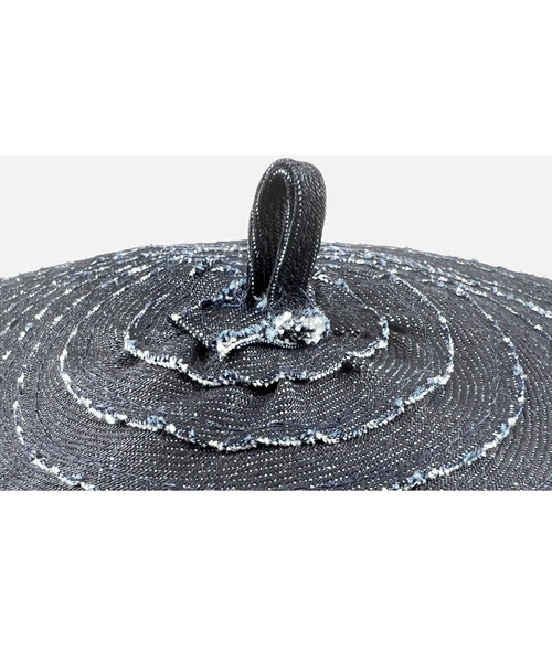 HUNTISM（ハンティズム）の「Denim Braid Beret（ハンチング/ベレー帽・メンズ・インディゴブルー・ONE SIZE）」の8枚目の写真