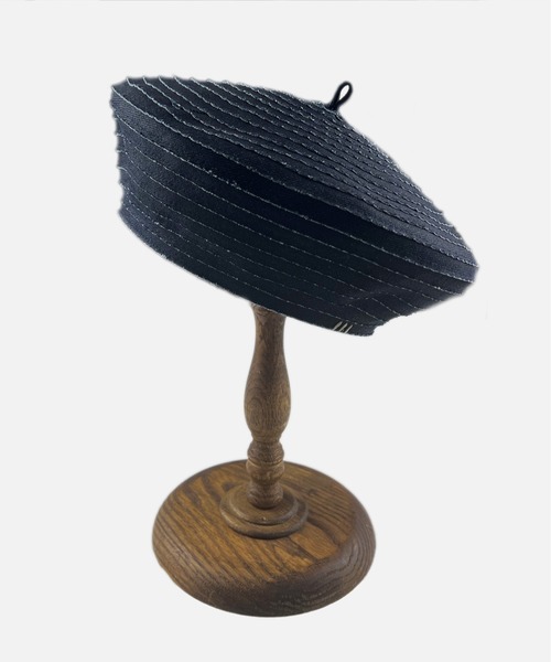 HUNTISM（ハンティズム）の「Denim Braid Beret（ハンチング/ベレー帽・メンズ・インディゴブルー・ONE SIZE）」の9枚目の写真