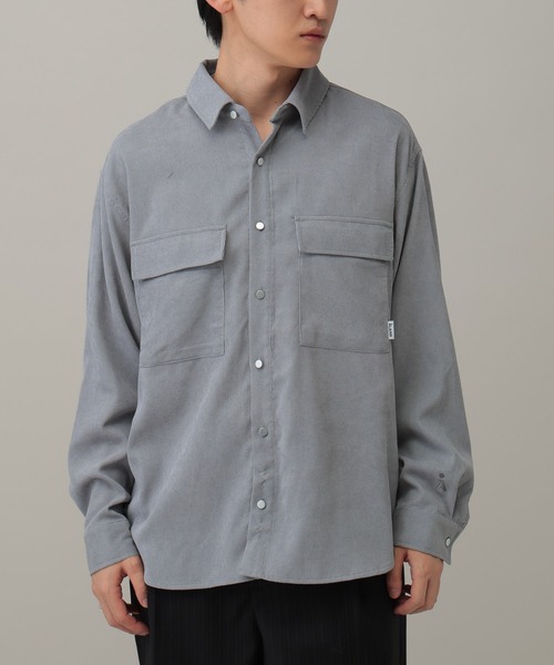 3.3 Field Trip (3.3フィールドトリップ)の「【UNISEX】ALAND/コーデュロイ長袖シャツ(シャツ/ブラウス・レディース・ブラウン/ライトブルー・MEDIUM/SMALL)」の2枚目の写真