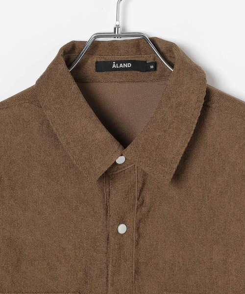 3.3 Field Trip (3.3フィールドトリップ)の「【UNISEX】ALAND/コーデュロイ長袖シャツ(シャツ/ブラウス・レディース・ブラウン/ライトブルー・MEDIUM/SMALL)」の4枚目の写真