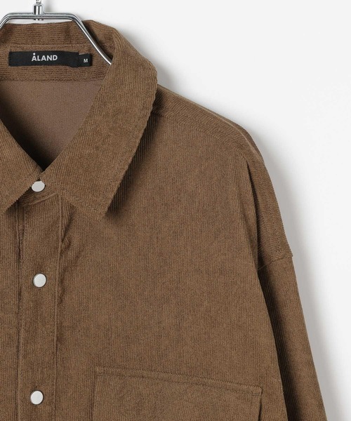 3.3 Field Trip (3.3フィールドトリップ)の「【UNISEX】ALAND/コーデュロイ長袖シャツ(シャツ/ブラウス・レディース・ブラウン/ライトブルー・MEDIUM/SMALL)」の5枚目の写真