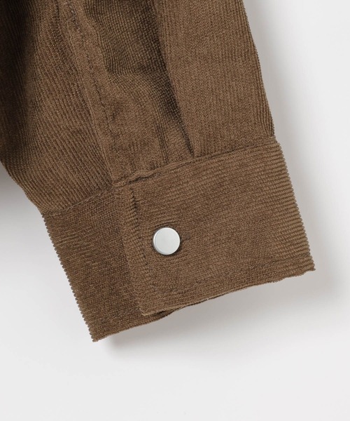 3.3 Field Trip (3.3フィールドトリップ)の「【UNISEX】ALAND/コーデュロイ長袖シャツ(シャツ/ブラウス・レディース・ブラウン/ライトブルー・MEDIUM/SMALL)」の6枚目の写真