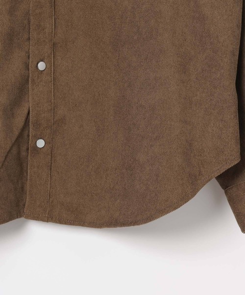 3.3 Field Trip (3.3フィールドトリップ)の「【UNISEX】ALAND/コーデュロイ長袖シャツ(シャツ/ブラウス・レディース・ブラウン/ライトブルー・MEDIUM/SMALL)」の7枚目の写真