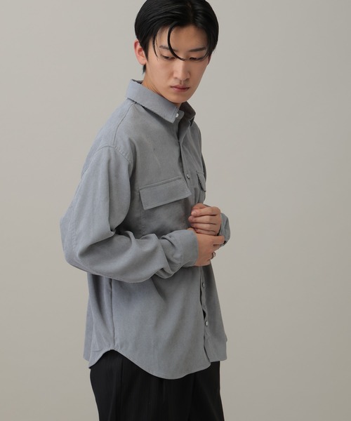 3.3 Field Trip (3.3フィールドトリップ)の「【UNISEX】ALAND/コーデュロイ長袖シャツ(シャツ/ブラウス・レディース・ブラウン/ライトブルー・MEDIUM/SMALL)」の21枚目の写真