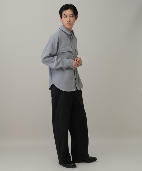 3.3 Field Trip (3.3フィールドトリップ)の「【UNISEX】ALAND/コーデュロイ長袖シャツ(シャツ/ブラウス・レディース・ブラウン/ライトブルー・MEDIUM/SMALL)」の19枚目の写真