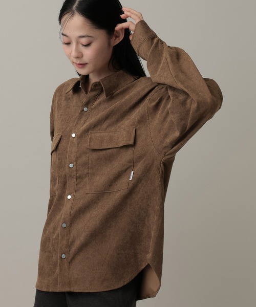 3.3 Field Trip (3.3フィールドトリップ)の「【UNISEX】ALAND/コーデュロイ長袖シャツ(シャツ/ブラウス・レディース・ブラウン/ライトブルー・MEDIUM/SMALL)」の17枚目の写真