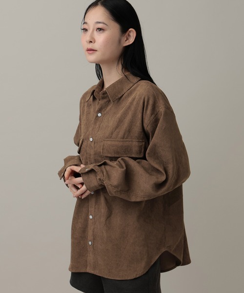 3.3 Field Trip (3.3フィールドトリップ)の「【UNISEX】ALAND/コーデュロイ長袖シャツ(シャツ/ブラウス・レディース・ブラウン/ライトブルー・MEDIUM/SMALL)」の16枚目の写真
