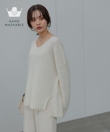 【手洗い可能】モヘアウールVプルオーバー491832