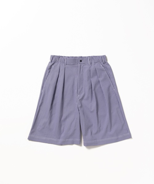 THOUSAND MILE（サウザンドマイル）の「[L's]TUCK SHORT PANTS HIGH AIR PERMEABILITY CHECK/タックショートパンツ（その他パンツ・レディース・ブラウン系その他/ブルー系その他/ブラック系その他・FREE）」の2枚目の写真