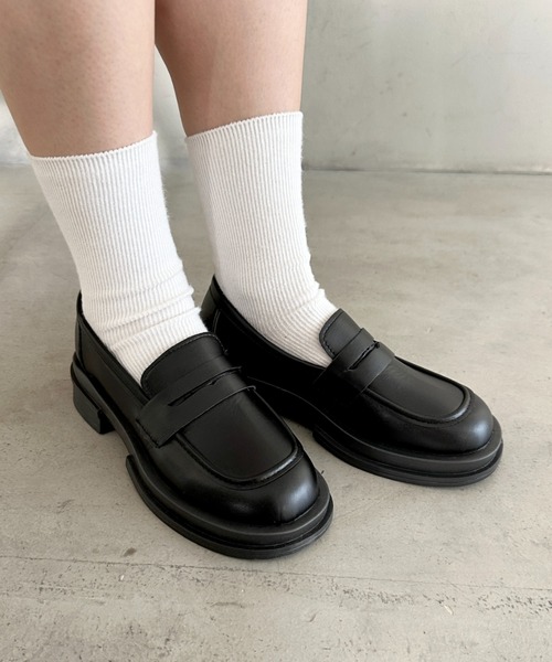 wears(ウェアーズ)の「厚底シンプルコインローファー(ローファー・レディース・ブラック/ブラウン・24.5cm/23.5cm)」の10枚目の写真