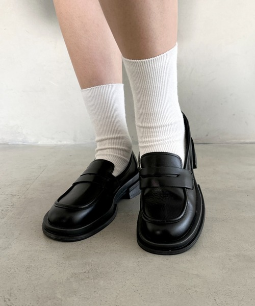 wears(ウェアーズ)の「厚底シンプルコインローファー(ローファー・レディース・ブラック/ブラウン・24.5cm/23.5cm)」の12枚目の写真