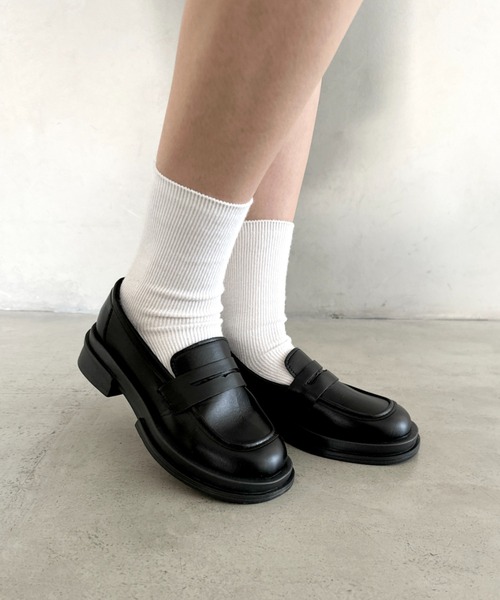 wears(ウェアーズ)の「厚底シンプルコインローファー(ローファー・レディース・ブラック/ブラウン・24.5cm/23.5cm)」の13枚目の写真
