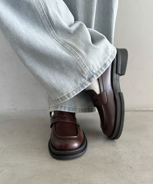 wears(ウェアーズ)の「厚底シンプルコインローファー(ローファー・レディース・ブラック/ブラウン・24.5cm/23.5cm)」の21枚目の写真
