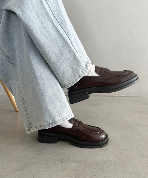 wears(ウェアーズ)の「厚底シンプルコインローファー(ローファー・レディース・ブラック/ブラウン・24.5cm/23.5cm)」の22枚目の写真