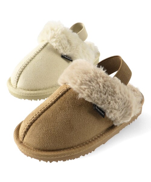 BRANSHES（ブランシェス）の「フェイクムートン/ファーサボサンダル（サンダル・キッズ・アイボリー/キャメル・16.0cm/19.0cm/17.0cm/20.0cm/21.0cm/18.0cm）」の12枚目の写真