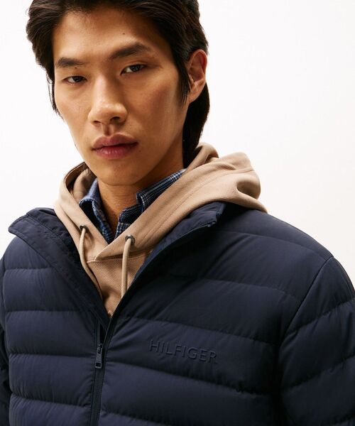 TOMMY HILFIGER(トミーヒルフィガー)の「グースダウンパッカブルジャケット(ダウンジャケット/コート・メンズ・グリーン/ネイビー・SMALL/MEDIUM/LARGE/X-LARGE)」の6枚目の写真