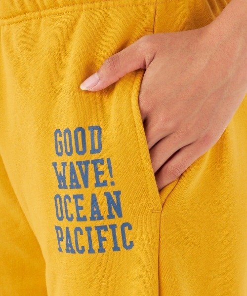 Ocean Pacific(オーシャンパシフィック)の「【OP/オーピー】レディースロゴスウェットパンツ/ウエストゴムワンポイントロゴ(スウェットパンツ・レディース・ダークグリーン/イエロー/オートミール・MEDIUM/LARGE)」の1枚目の写真
