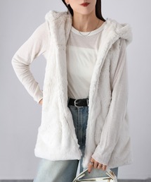 定価53900円【新品】レディース42ランバンスポールエコファーベスト白 定価53900円【新品】レディース42ランバンスポールエコファー