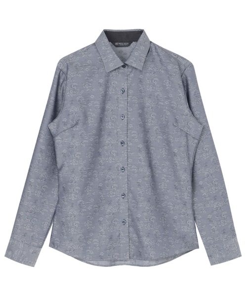 TOKYO SHIRTS(トウキョウシャツ)の「【超形態安定】 形態安定ノンアイロン ワイド 長袖ビジネスワイシャツ(ビジネスシャツ・レディース・ネイビー・S/M/L/LL/XL)」の1枚目の写真