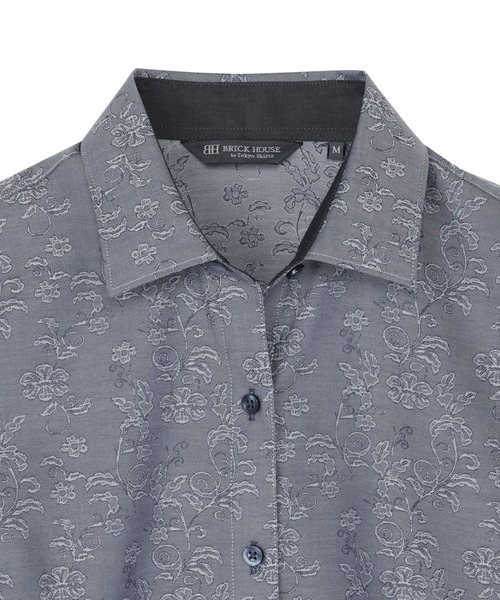 TOKYO SHIRTS(トウキョウシャツ)の「【超形態安定】 形態安定ノンアイロン ワイド 長袖ビジネスワイシャツ(ビジネスシャツ・レディース・ネイビー・S/M/L/LL/XL)」の2枚目の写真