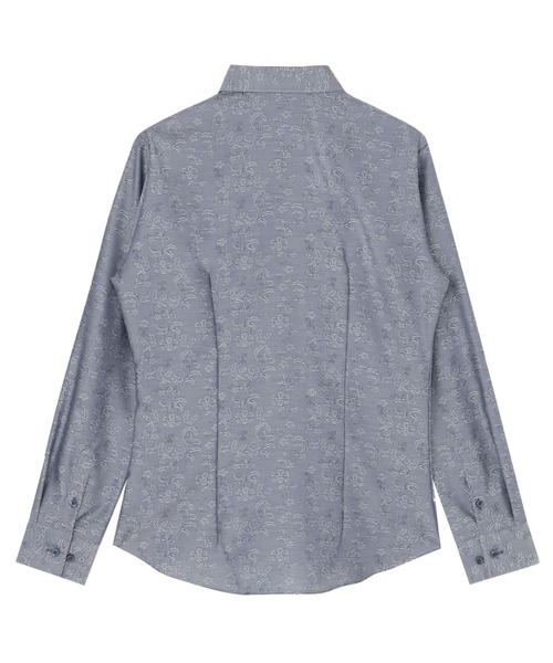 TOKYO SHIRTS(トウキョウシャツ)の「【超形態安定】 形態安定ノンアイロン ワイド 長袖ビジネスワイシャツ(ビジネスシャツ・レディース・ネイビー・S/M/L/LL/XL)」の3枚目の写真