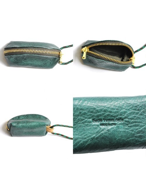 TONE SELECT GOODS（トーンセレクトグッズ）の「Butler Verner Sails(バトラーバーナーセイルズ) ホースレザー ネックポーチ 小銭入れ 【JW-2566】（コインケース・レディース・ダークグリーン/ネイビー・FREE）」の8枚目の写真