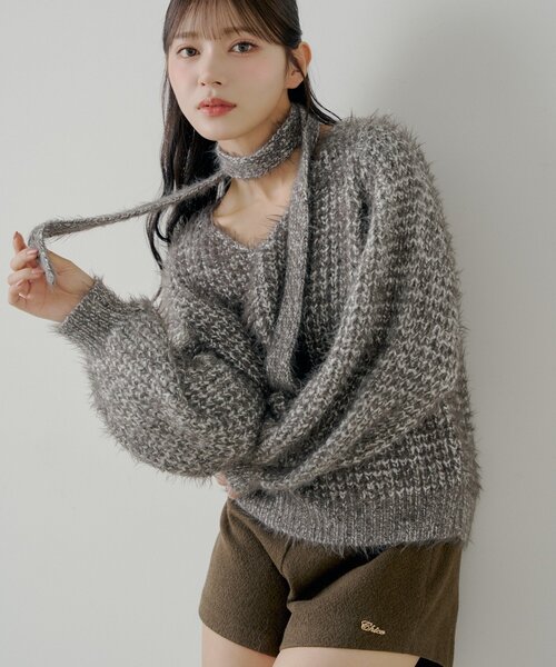 みーこ ミスキョウコ]ドレープミドルブーツ 4E 101492 グレー 22.5cm(22.5cm