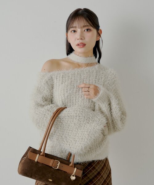 タイ付きメランジルーズニット（ニット/セーター）｜Chico（チコ