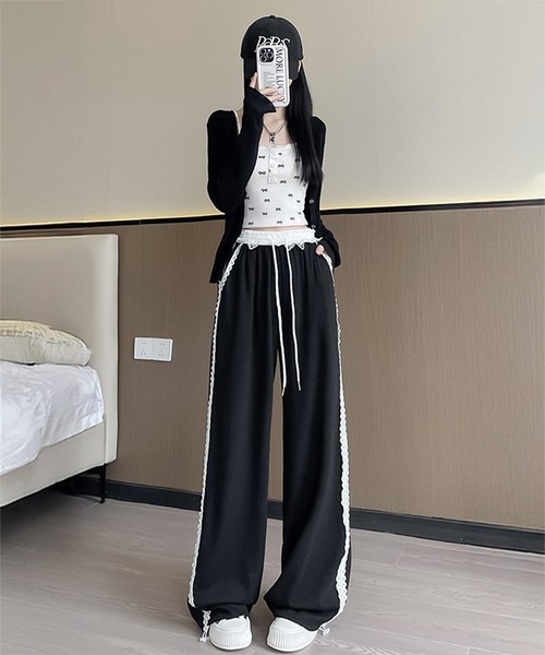 blackdia ocean(ブラックダイヤオーシャン)の「blackdia ocean レースライン スウェットパンツ(スウェットパンツ・レディース・ライトグレー/ブラック/グレー・SMALL/MEDIUM/LARGE)」の11枚目の写真