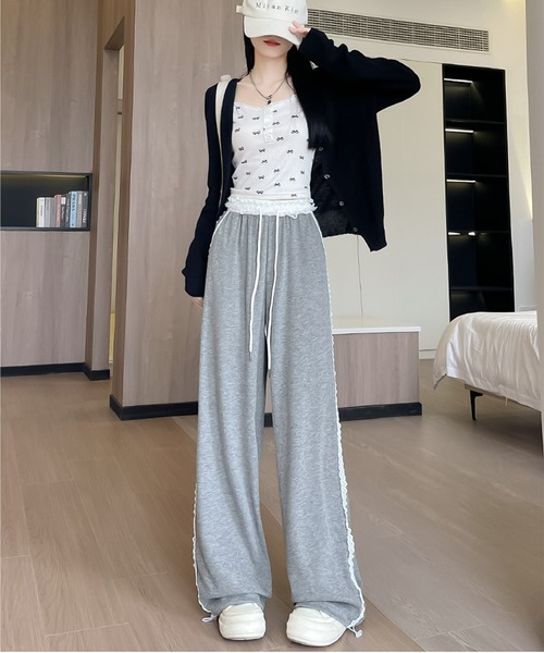 blackdia ocean(ブラックダイヤオーシャン)の「blackdia ocean レースライン スウェットパンツ(スウェットパンツ・レディース・ライトグレー/ブラック/グレー・SMALL/MEDIUM/LARGE)」の6枚目の写真
