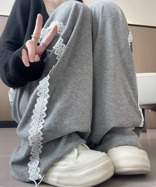 blackdia ocean(ブラックダイヤオーシャン)の「blackdia ocean レースライン スウェットパンツ(スウェットパンツ・レディース・ライトグレー/ブラック/グレー・SMALL/MEDIUM/LARGE)」の9枚目の写真