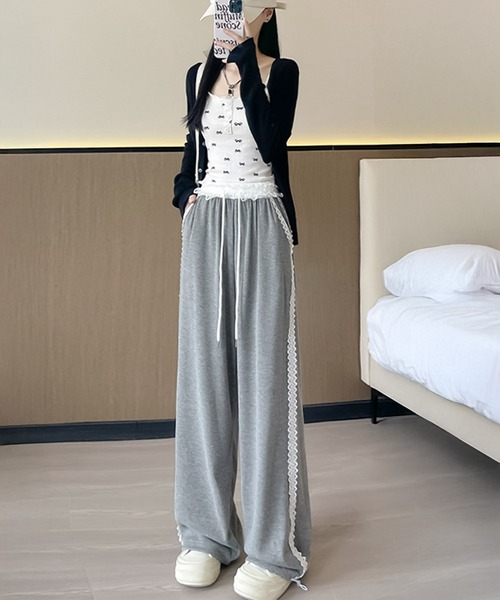 blackdia ocean(ブラックダイヤオーシャン)の「blackdia ocean レースライン スウェットパンツ(スウェットパンツ・レディース・ライトグレー/ブラック/グレー・SMALL/MEDIUM/LARGE)」の18枚目の写真