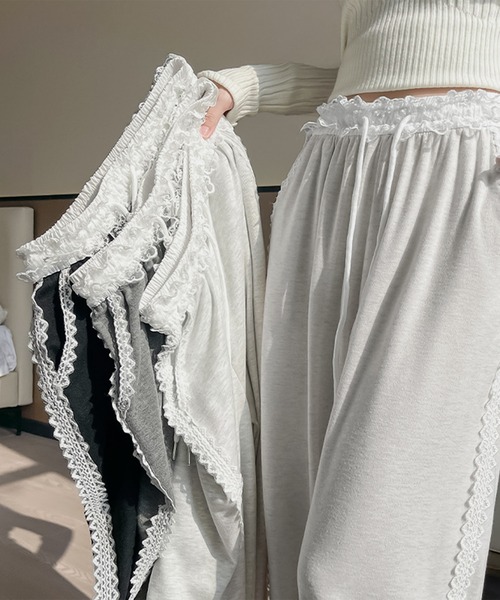 blackdia ocean(ブラックダイヤオーシャン)の「blackdia ocean レースライン スウェットパンツ(スウェットパンツ・レディース・ライトグレー/ブラック/グレー・SMALL/MEDIUM/LARGE)」の4枚目の写真
