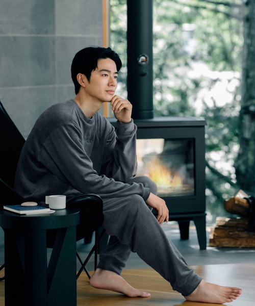 TENTIALZ BAKUNE ブラック ルームウェアセットアップ BAKUNE Pajamas Dry 上下セット（長袖シャツ・ロングパンツ）_25SS