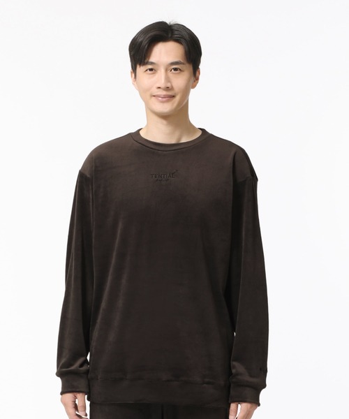 BAKUNE ベロア ロングスリーブ クルーネック（ルームウェア/パジャマ