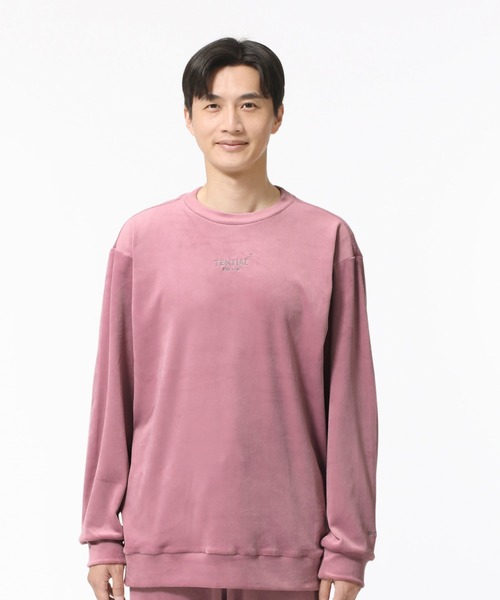 BAKUNE ベロア ロングスリーブ クルーネック（ルームウェア/パジャマ