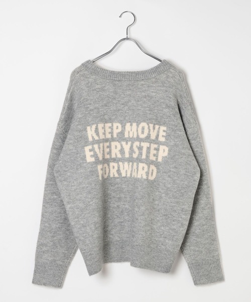 BAYFLOW（ベイフロー）の「ジャガードロゴニットプルオーバー（ニット/セーター・レディース・モカ/ボルドー/グレー/オフホワイト/ライトブルー/ピンク・FREE）」の16枚目の写真