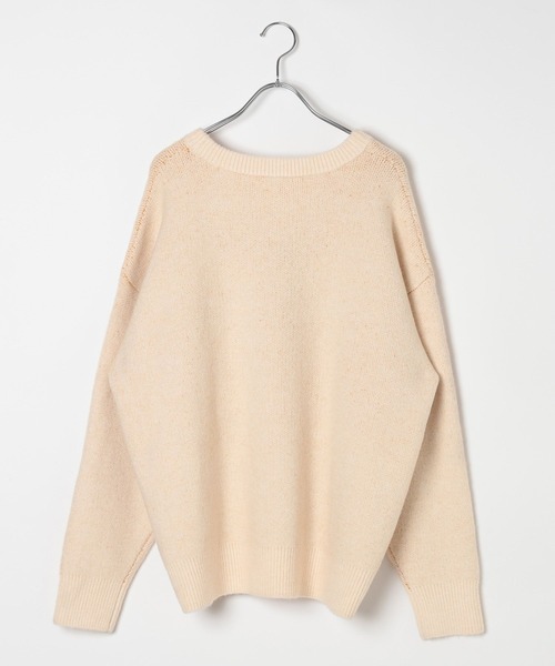 BAYFLOW（ベイフロー）の「ジャガードロゴニットプルオーバー（ニット/セーター・レディース・モカ/ボルドー/グレー/オフホワイト/ライトブルー/ピンク・FREE）」の17枚目の写真